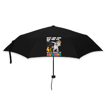 Bitte kein Neid weil mit 41 Jahren gut aussehe - Regenschirm (klein) - Schwarz - Vorne