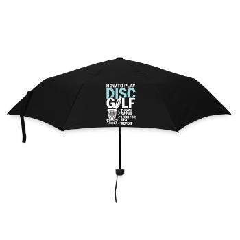 Discgolf Lernen Motivation Design - Regenschirm (klein) - Schwarz - Vorne