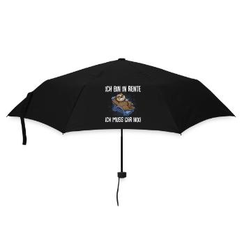 Rentner - Regenschirm (klein) - Schwarz - Vorne
