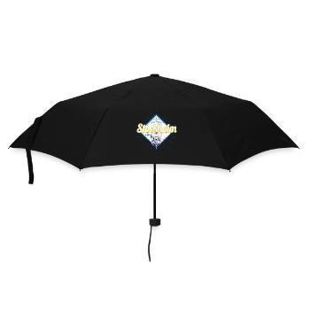 Stockholm Hauptstadt Schweden Wikinger Retro - Regenschirm (klein) - Schwarz - Vorne