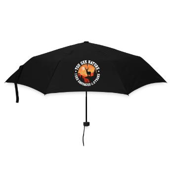 Buck Deer Hunting Hunter Bbq - Regenschirm (klein) - Schwarz - Vorne