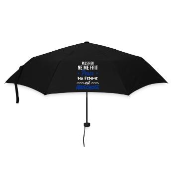 Rien ne me fait peur ma femme est Ardéchoise - Parapluie standard - noir - Devant