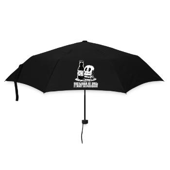 Die Leber ist böse und wird bestraft - Regenschirm (klein) - Schwarz - Vorne