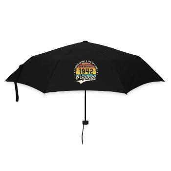 Original September Vintage 1942 Geburtstag Lustig - Regenschirm (klein) - Schwarz - Vorne