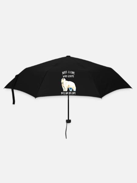 Nur ein Mädchen, das Eisbären liebt - Regenschirm (klein) - Schwarz