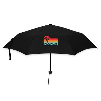 Vintage Urlaub Reise Bunaken Indonesien Asien - Regenschirm (klein) - Schwarz - Vorne
