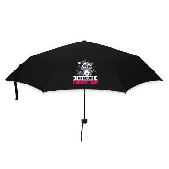 Mein Waschbär Liebt Mich Süß Geschenk - Regenschirm (klein) - Schwarz - Vorne