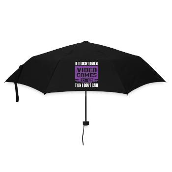 gamer video games - Regenschirm (klein) - Schwarz - Vorne