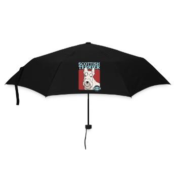 Scottish Terrier Hunde Hundebesitzer Geschenk - Regenschirm (klein) - Schwarz - Vorne