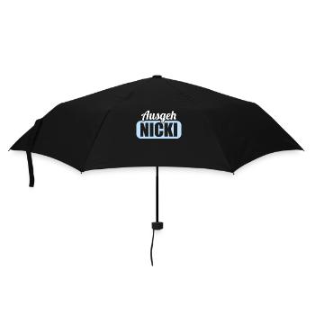DDR Ostdeutschland Osten Ossi Ausgeh Nicki - Regenschirm (klein) - Schwarz - Vorne