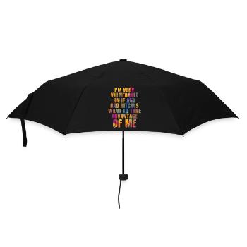 I'm Very Vulnerable RN - Regenschirm (klein) - Schwarz - Vorne