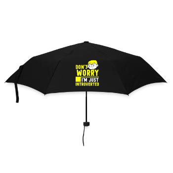 Keine Sorge Ich Bin Nur Introvertiert Schüchtern - Regenschirm (klein) - Schwarz - Vorne