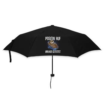 Positiv Auf Urlaub Getestet - Regenschirm (klein) - Schwarz - Vorne