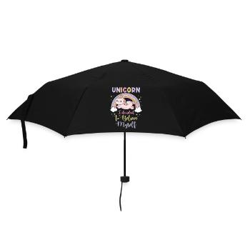 Einhorn Ich Glaube An Mich Selbst - Regenschirm (klein) - Schwarz - Vorne