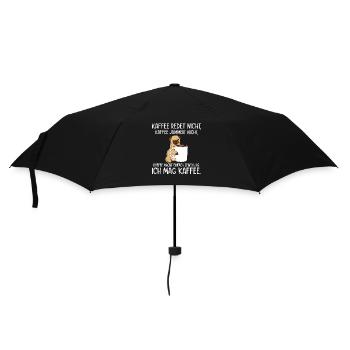 Kaffee redet nicht Kaffee jammert nicht ich mag Ka - Regenschirm (klein) - Schwarz - Vorne