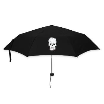 Crâne avec skat de cartes ou jeu de cartes de poker - Parapluie standard - noir - Devant