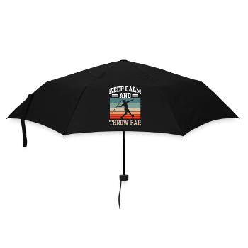 Restez calme et lancez des lancers de javelot lointains - Parapluie standard - noir - Devant