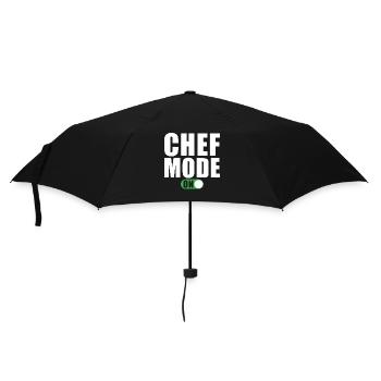 Chefkoch Modus Ein - Regenschirm (klein) - Schwarz - Vorne