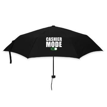 Kassierer Modus Ein - Regenschirm (klein) - Schwarz - Vorne