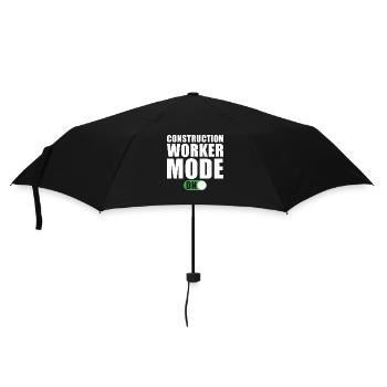 Bauarbeiter Modus Ein - Regenschirm (klein) - Schwarz - Vorne