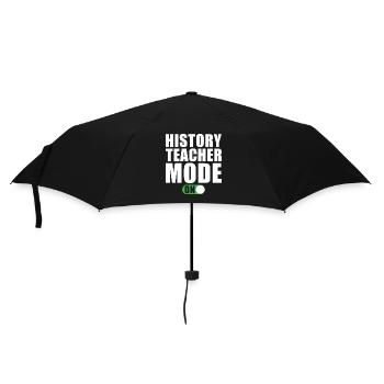 Geschichtslehrer Modus Ein - Regenschirm (klein) - Schwarz - Vorne