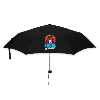 Niveau 6 Débloqué 6ème anniversaire Gamer 80s rétro - Parapluie standard - noir - Devant