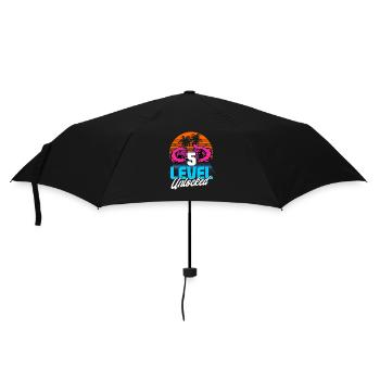 Level 5 Unlocked 5. Geburtstag Gamer 80er retro - Regenschirm (klein) - Schwarz - Vorne