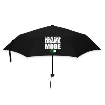 Social Media Modus Ein - Regenschirm (klein) - Schwarz - Vorne