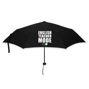 Englischlehrer Modus Ein - Regenschirm (klein) - Schwarz - Vorne