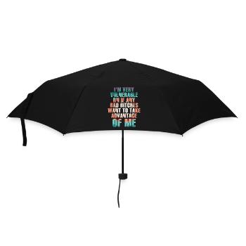 I'm Very Vulnerable RN - Regenschirm (klein) - Schwarz - Vorne