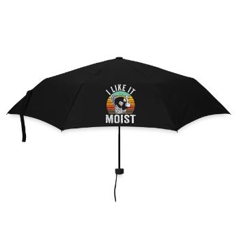 Ich mag es feucht Truthahn Tag lustig Thanksgiving - Regenschirm (klein) - Schwarz - Vorne