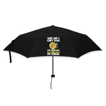 Who says I can't cook? - Umbrella (small) - black - Front