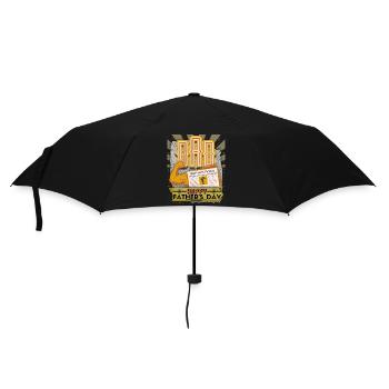 Dad, Vatertag, Vintage-Happy Father's Day - Regenschirm (klein) - Schwarz - Vorne