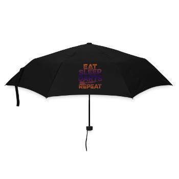 manger des fléchettes de sommeil répéter - Parapluie standard - noir - Devant