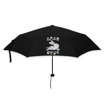 Run-Faster-Rabbit-Run, Lapin doux, Dicton drôle - Parapluie standard - noir - Devant