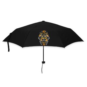 40 sein ist nicht schlimm wenn man 40 Geburtstag - Regenschirm (klein) - Schwarz - Vorne
