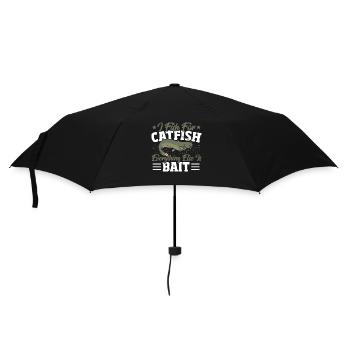 I Fish for Catfish Everything Else Is Bait - Regenschirm (klein) - Schwarz - Vorne