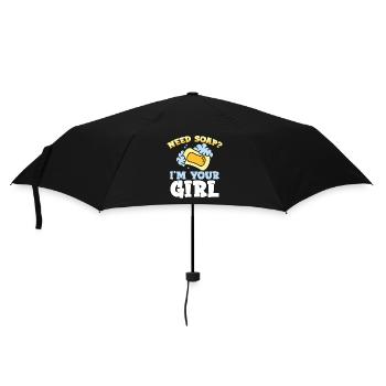 Ich Bin Deine Mädchenseife - Regenschirm (klein) - Schwarz - Vorne