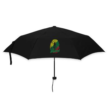 Schafkopf Fingerabdruck Daumen D.N.A. Eichel - Regenschirm (klein) - Schwarz - Vorne