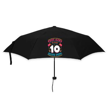 Cette fille a maintenant 10 | Thème Cupcake - Parapluie standard - noir - Devant