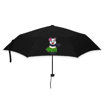 Panda Ballerina Ballett Tanz - Regenschirm (klein) - Schwarz - Vorne