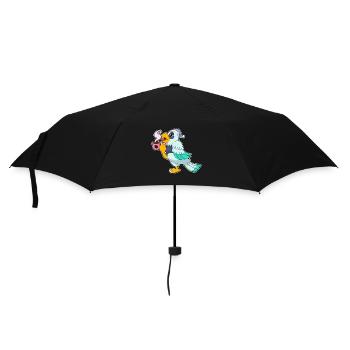 Papagei Tasse Kaffee - Regenschirm (klein) - Schwarz - Vorne