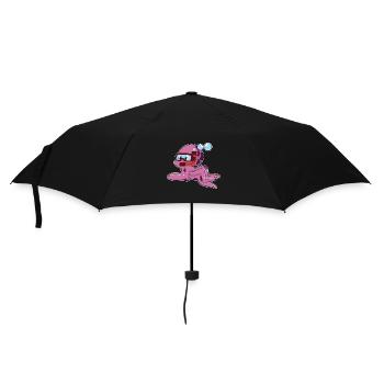 Plongée en snorkel avec plongeur de poulpe pieuvre - Parapluie standard - noir - Devant
