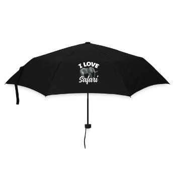 I love safari - Umbrella (small) - black - Front
