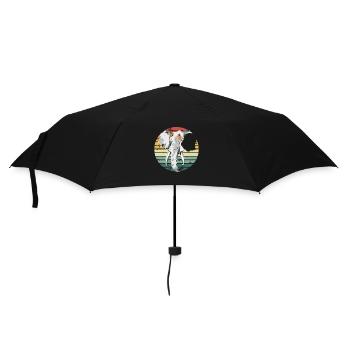 Eléphant dans Le Rétro Vintage - Parapluie standard - noir - Devant