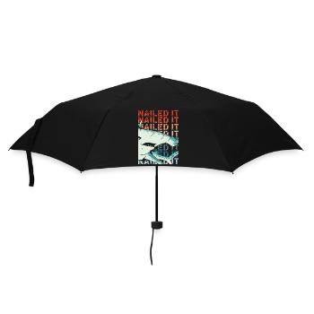 Genagelt Retro hai - Regenschirm (klein) - Schwarz - Vorne