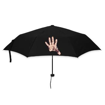 Saisie / étirement de la main, Art vectoriel - Parapluie standard - noir - Devant