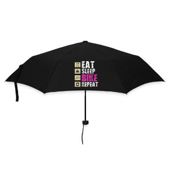 eat sleep bike repeat - Regenschirm (klein) - Schwarz - Vorne