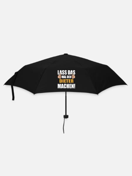 Lass das mal den Dieter machen - Regenschirm (klein) - Schwarz