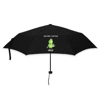 Avant le café I Morning Grouch Frog I Café - Parapluie standard - noir - Devant